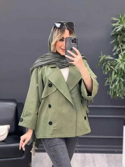 مانتو لینن ژیله دکمه دار