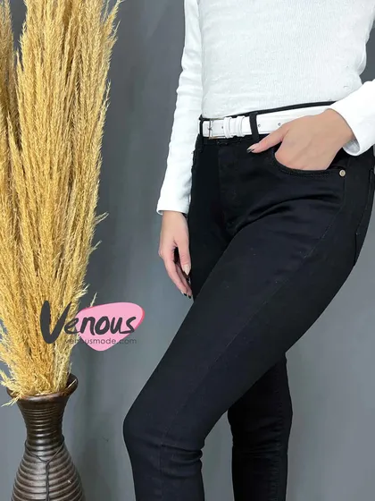 شلوار جین مشکی ساده