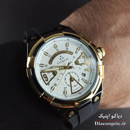ساعت مچی مردانه سه موتور برند فیترون مدل Do1272 بند رابر