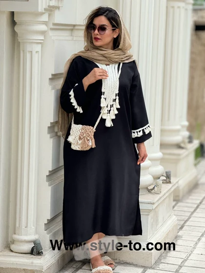 کفتان مکرومه مشکی