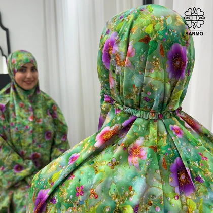 چادرنماز آستین‌دار باغ بهشت