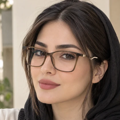 فریم عینک طبی کاور دار مگنتی پلاریزه استات با دسته‌های استیل - کد A108