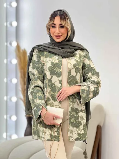 مانتو لمه دار طرح گل