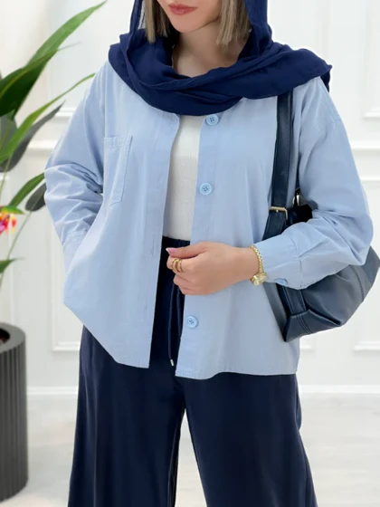 شومیز آستین بلند لینن