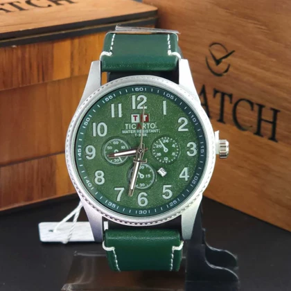 ساعت مچی مردانه تیکارتو Ticarto MT3359G سبک 3 موتوره تاریخ دار کد 1