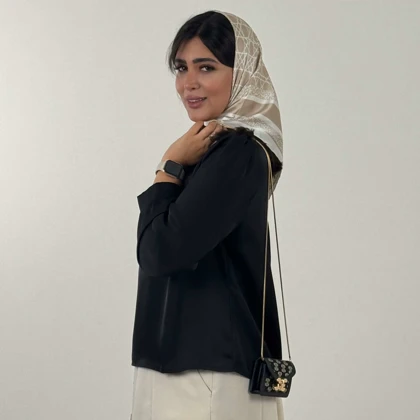 شومیز ساتن یقه گیپور