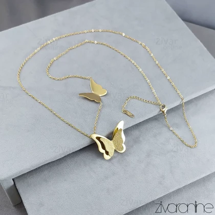 رولباسی زنانه با پلاک پروانه طلایی 50079