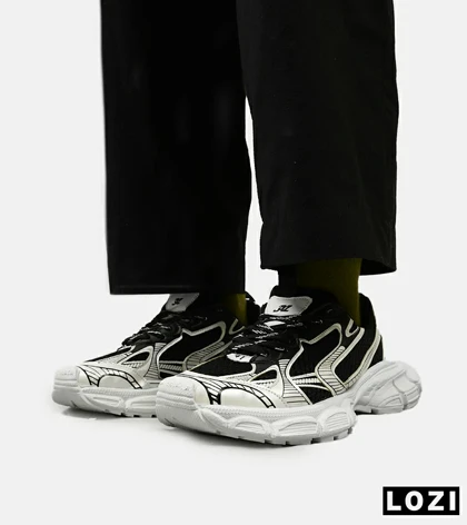کفش کتانی مردانه و زنانه مشکی کرم Balenciaga 3XL