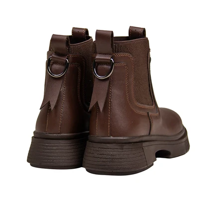 نیم بوت میو میو مدل کشی قهوه ای کد 555