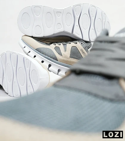 کفش کتانی طبی زنانه و مردانه طوسی کرم SKECHERS element 2.0