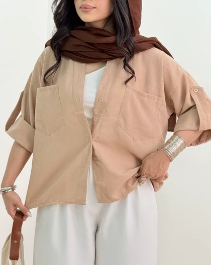 شومیز مچ پاکتی عاطفه(57)کد:5672