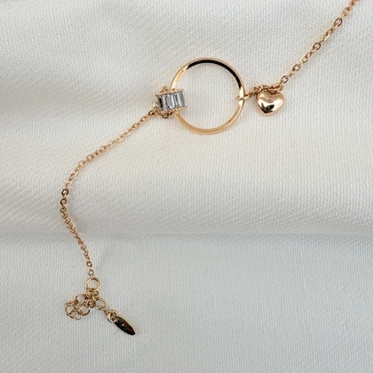 دستبند زنجیری تنیسی طلایی ژوپینگ