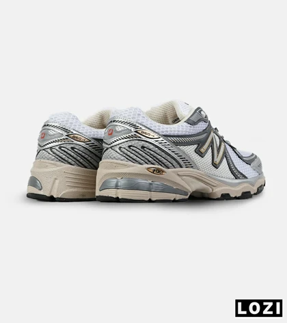 کفش کتانی بزرگ پا سفید طوسی کرم New Balance 860 v02 مدل 8365