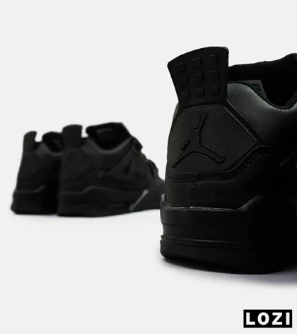 کتانی ساق‌دار مردانه و زنانه مشکی Nike air jordan 4 مدل 4830