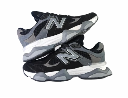 کفش اسپرت مردانه برند نیوبالانس 9060 new balance مدل اسوه مشکی طوسی کد 186