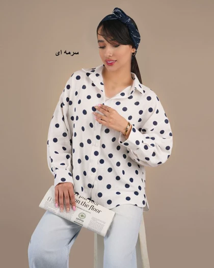 شومیز کنفی توپ توپی کد 30128