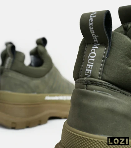 کفش کتانی نیم ساق زیتونی Alexander McQueen مدل 5758