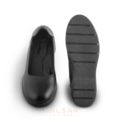 کفش کالج زنانه چرم یلسان مدل شایلین کد 674-GF