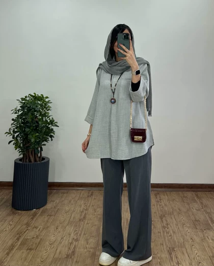 مانتو دکمه مخفی نازگل