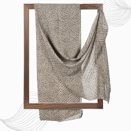 شال پلیسه طرح خال ریز زنانه - 39251735