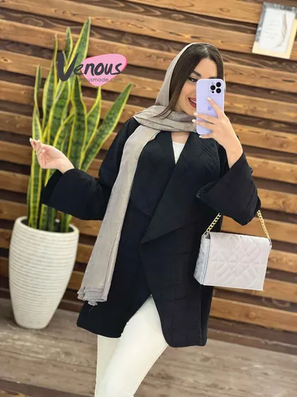 مانتو کتیبه یقه آمریکایی