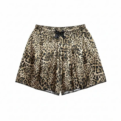 لباس خواب زنانه مدل گیپور و ساتن پلنگی 101