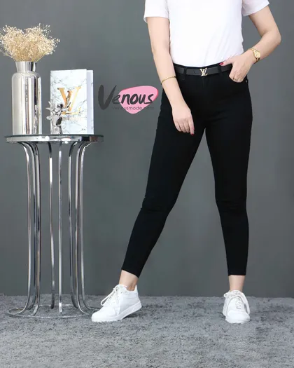 شلوار جین مشکی ساده