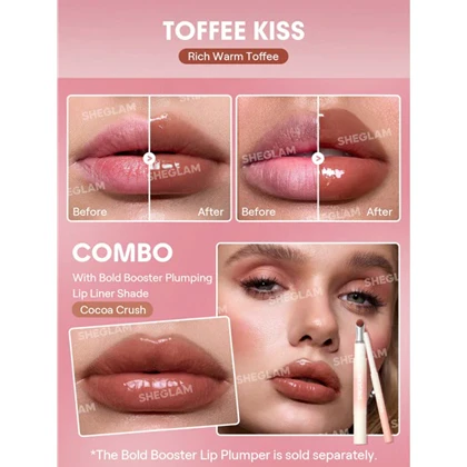 لیپ پلامپر حجم دهنده لب شیگلم مدل Bold Booster رنگ Toffee Kiss