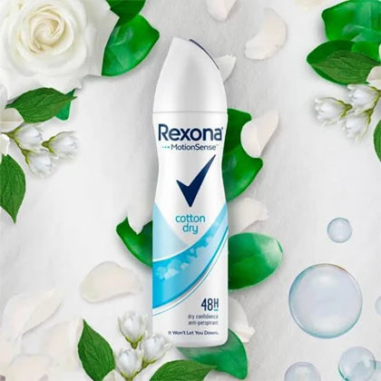 اسپری دئودورانت زنانه Rexona مدل Cotton Dry