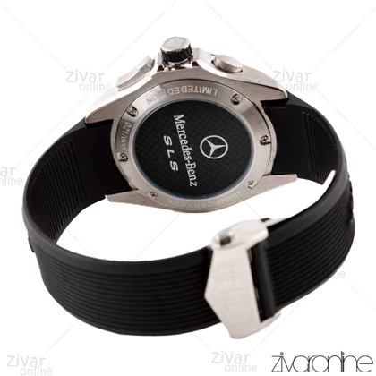 ساعت تگ هویر مرسدس بنز مردانه قاب سیلور صفحه سفید 103228