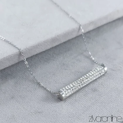 گردنبند زنانه استیل طرح سواروسکی 50013