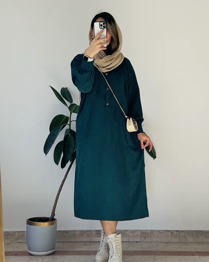 پیراهن مانتویی پاییزه آیه