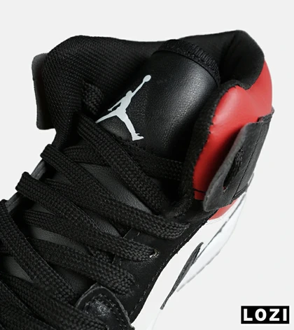 کفش کتانی ساق‌دار مردانه و زنانه مشکی سفید قرمز NIKE jordan 1 مدل 7697