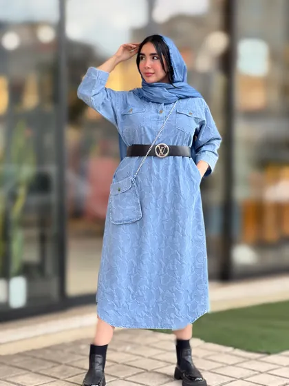 جین ماکسی به همراه کیف کد 626