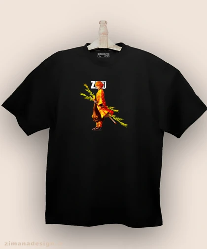 تیشرت لش مردانه و زنانه طرح شیطان کش شخصیت زنیتسو کد 964