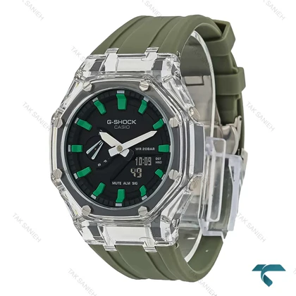 ساعت جی شاک GA2100-AP مردانه شیشه ای سبز Casio-7316-G