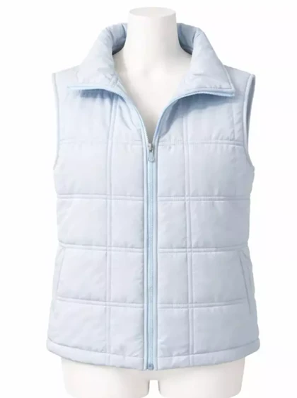 وست پافر زنانه آستین حلقه‌ای آبی بلومینز (Blueminz) سین استایل