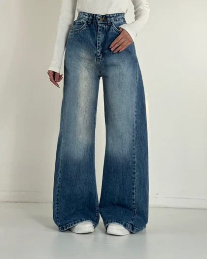 شلوار شافل آبی تیره  کد 1000209