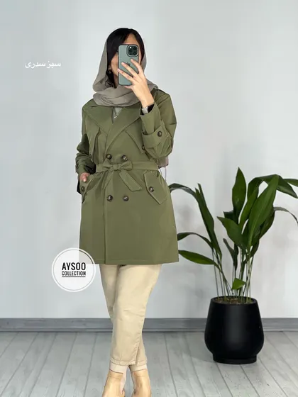 بارانی دکمه دار ساینا