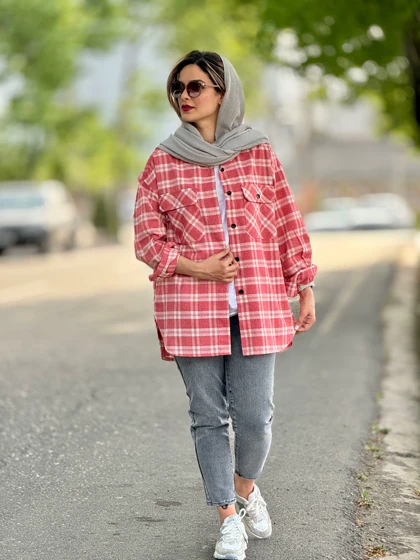 مانتو چهارخونه آوا