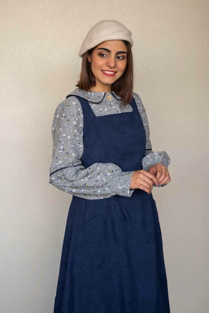 سارافون زنانه مخمل کبریتی مدل طلوع