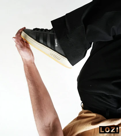کفش کتانی مردانه طوسی مشکی ADIDAS Campus