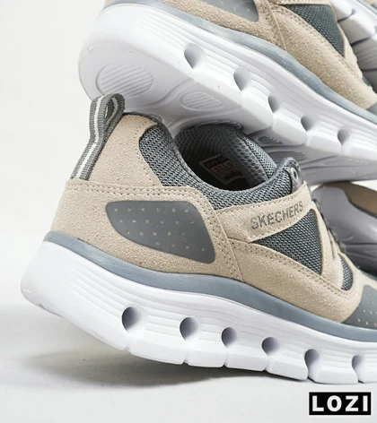 کفش کتانی طبی زنانه و مردانه طوسی کرم SKECHERS element 2.0