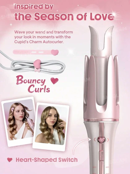 فرکننده اتوماتیک مو شیگلم مدل Cupid’s Charm - (رنگ صورتی)
