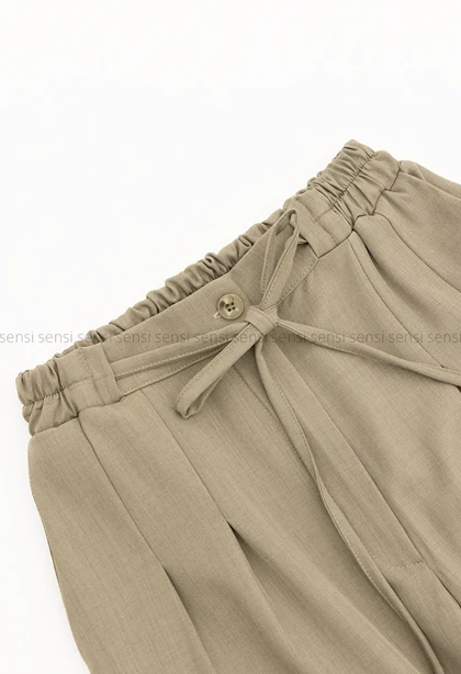 ست کت شلوار کرپ کمر بندی کد1005279