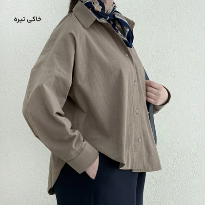 شومیز زنانه لینن پایین هلالی | آی بولک