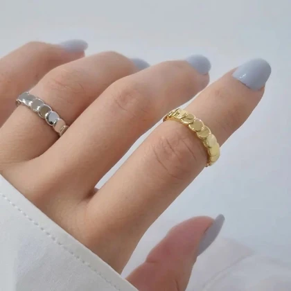 انگشتر زنانه طرح پولکی