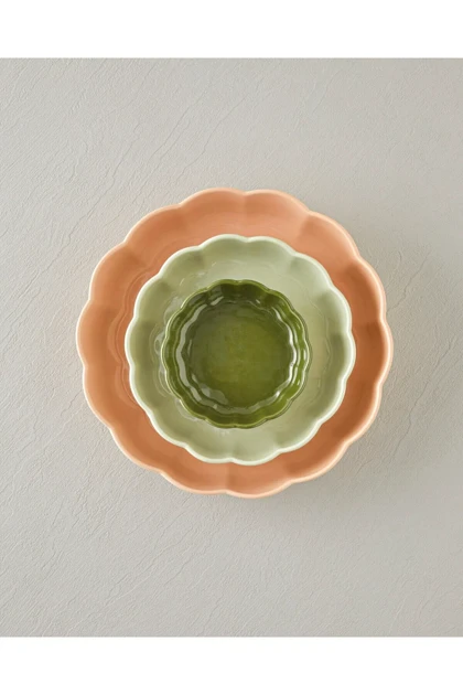ظرف فر گرد English Home مدل Cottage Stoneware - سبز تیره