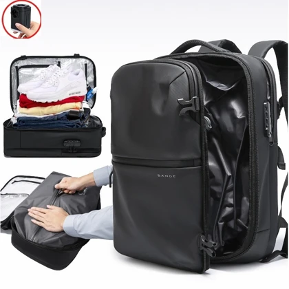 کوله پشتی مسافرتی لپ تاپ 15.6 اینچ ضدآب 45 لیتر بنج bange BG-7875-1 با دریچه وکیوم