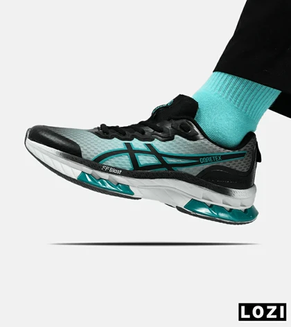 کفش کتانی مردانه آبی سبز ASICS GORETEX